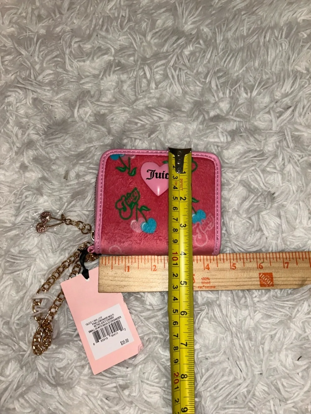 Juicy Couture Cherry Gelato Pink Lemonade Retro Zip Around Wallet Pink NEW